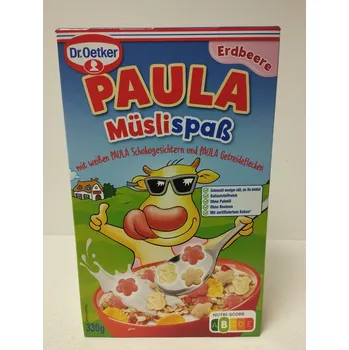 Paula müsli s kousky bílé čokolády a jahodami 330g