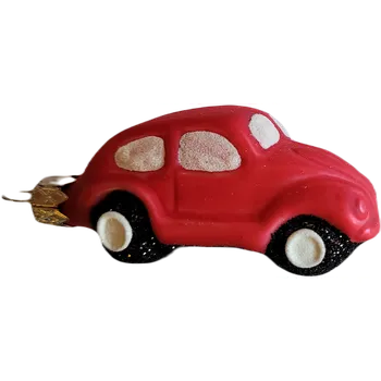 Vánoční dekorace vánoční figurka Auto 6,5cm červené