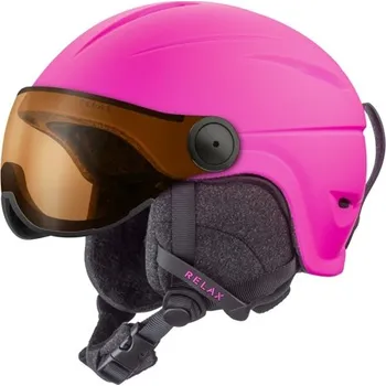 RELAX lyžařská helma TWISTER VISOR růžová matná Velikost: S