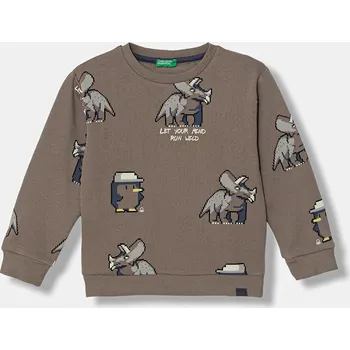 Chlapecká mikina Dětská mikina United Colors of Benetton 3QHCG10KX.P.Seasonal hnědá 98X, vel. 110