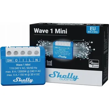vypínač Shelly Qubino Wave 1 Mini Chytrý spínač Modrá