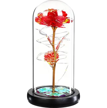 Gadget Verk 26112 LED růže ve skleněné váze červená