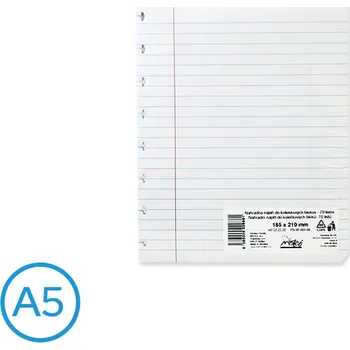 Náplň do diáře Náplň do kolečkových bloků A5 linka - 70 listů