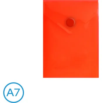 LUMA Obal spisový na výšku s klopou a drukem A7 Červený