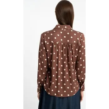 CLICK Košile 10-6909 Hnědá Regular Fit 44