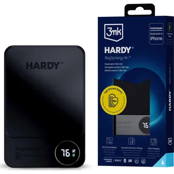 Pouzdro na mobilní telefon 3mk HARDY MagSynergy Ni+ 5,000mAh 22.5W USB 1C1L Black pro Universal 5903108572217