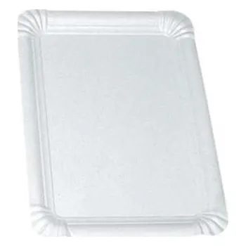 Jednorázové nádobí Papírové tácky - č. 6c , 26 x 18 cm, bílé, 500 ks