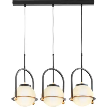 Jupiter 1916 - Lustr na lanku ROSSO 3xE27/15W/230V černá