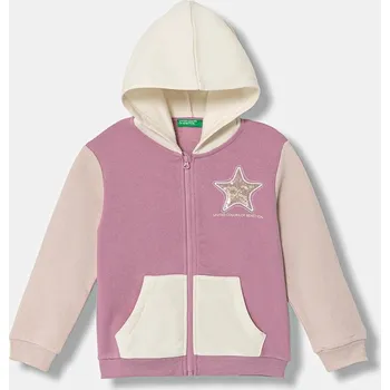 Chlapecká mikina Dětská mikina United Colors of Benetton 39M2G5045.P.Seasonal fialová 40X, vel. 90