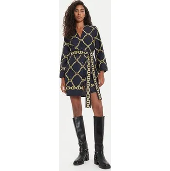 Dámské šaty TWINSET Košilové šaty 241TP2733 Tmavomodrá Straight Fit 50