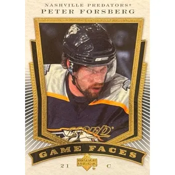Karetní hra insert karta PETER FORSBERG 07-08 MVP Game Faces číslo GF5
