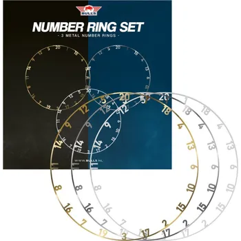 Šipka Číselník Bull's na sisalové terče zlatý, stříbrný a bílý - 3ks