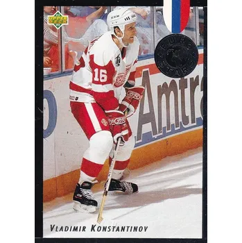Sběratelská karetní hra insert karta VLADIMIR KONSTANTINOV 92-93 UD Euro-Stars číslo E10