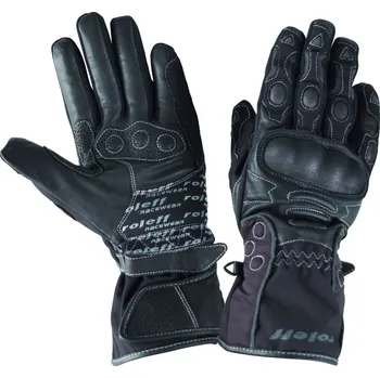 Moto rukavice RUKAVICE ERFURT, ROLEFF, PÁNSKÉ (ČERNÉ) Velikost: XS