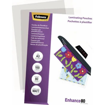 Laminovací fólie Fellowes Lamin. folie A3 80 mic matny - 100 kusu