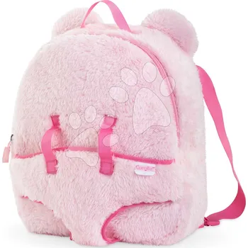 Městský batoh Batoh s klokankou Pink Plush Baby Doll Carrier Backpack Corolle pro panenku 30 cm nastavitelné popruhy