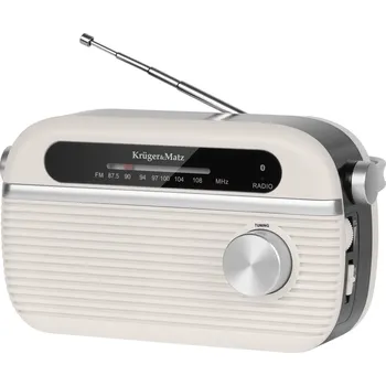 Radiopřijímač Kruger&Matz KM0826 Přenosné rádio AM/FM, Bluetooth, béžová