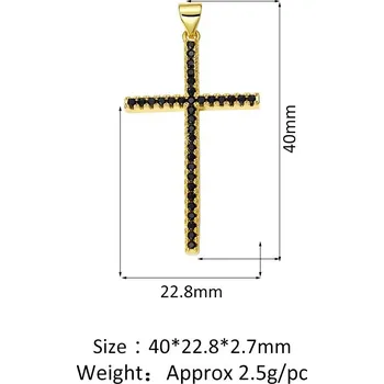 Přívěsek Přívěsek kříž se zirkony | šperk - PX2262-D