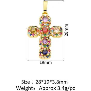 Přívěsek Přívěsek kříž se zirkony | šperk - PX2327-A