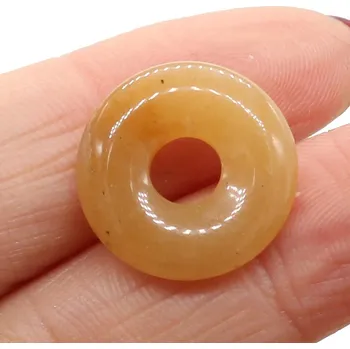 Sběratelství Přírodní kámen růženín achát jadeit 18mm | šperky - Žlutý nefrit