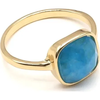 Prsten Otevírací prsten s přírodním kamenem | módní šperk - 20mm , Modrý