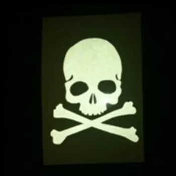 Samolepicí dekorace na vozidlo Reflexní samolepka kostra na motorku | nálepka - Stříbro