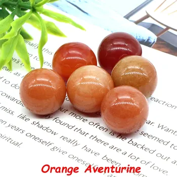 Náhrdelník Mini koule z přírodního krystalu | korálky, náhrdelník - Oranžový avanturín , 1 KS