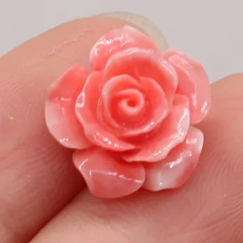 Dětské navlékací korálky Červené přírodní korálky květinové 10ks | šperky - Červený , 10mm