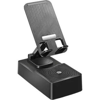 Verk 04131 Multifunkční stolní držák na telefon s Bluetooth reproduktorem, černý