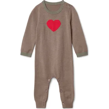 Dětská móda 717434 - Tchibo - Overal pro miminka s vlnou s certifikací RWS - pro ženy - vel. 98/104 - barva: červená