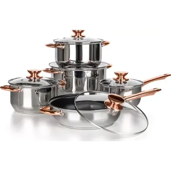 Sada nádobí BANQUET Sada nerezového nádobí SWING Copper, 10 ks