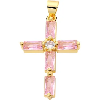 Přívěsek Přívěsek kříž se zirkony | šperk - PX2372-E