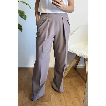 Dámské kraťasy BudesIN ELEGANTNÍ ŠIROKÉ KALHOTY SELENA MOCCA Velikost: L