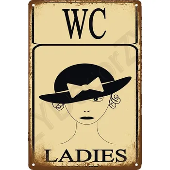 Plechová cedule Vintage cedule WC kovová | dekorace WC, plechová tabulka - 33 , 20x30cm