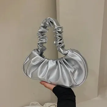 Kabelka Stylová kulatá dámská kabelka | Taška - Stříbro