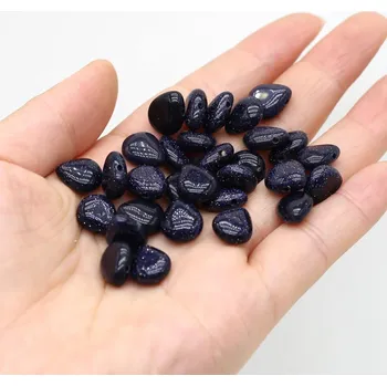 Dětské navlékací korálky Přírodní minerální kapkovité korálky | minerály 5 ks - Modrý pískovec