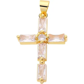 Přívěsek Přívěsek kříž se zirkony | šperk - PX2372-A