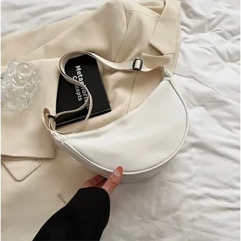 Kabelka Elegantní dámská crossbody kabelka nylonová | Taška - Bílý