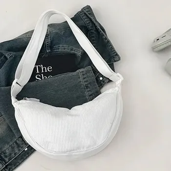 Kabelka Manšestrová crossbody kabelka dámská | Taška - Styl1 bílá