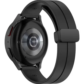 Ostatní příslušenství k chytrým hodinkám Sportovní silikonový řemínek s magnetickou sponou 20 mm - univerzální (Samsung, Huawei, Xiaomi,..) Černá