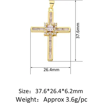 Přívěsek Přívěsek kříž se zirkony | šperk - PX2363-A