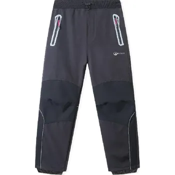 Dívčí kalhoty DÍVČÍ SOFTSHEL KALHOTY ZATEPLENÉ FLEECEM NOVINKA Barva: Tmavě šedé, Velikost: 158