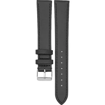 Řemínek na hodinky Prodloužený koženkový řemínek na hodinky 18 mm černý