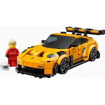 PORSCHE LEGO® Speed Champions Porsche 911 GT3 RS Skládací model stavebnice sportovního modelu 348 dílů žlutý (LEGO® verze Porsche 911 s autentickými detaily. Součástí je minifigurka závodního jezdce.)
