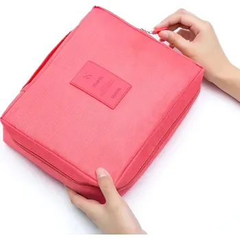 Kosmetická taška Voděodolná kosmetická taška velká | toaletní pouzdro - Růžový