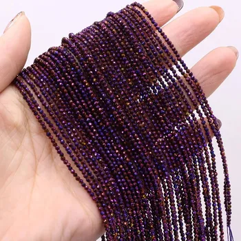 Dětské navlékací korálky Přírodní krystalové korálky 2mm | šperky - burgundské , 3mm