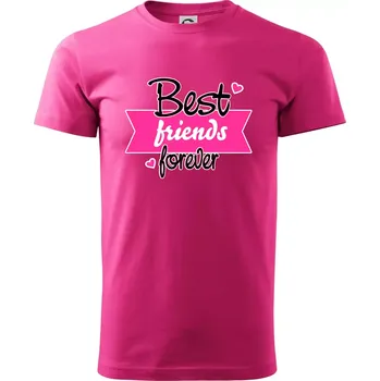Pánská móda Best friends stuha - Klasické pánské triko vyšší gramáže - L ( Purpurová )