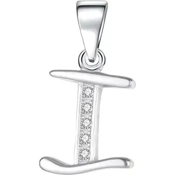 Přívěsek Stříbrný přívěsek písmeno se zirkony | šperk - Přívěsek I.