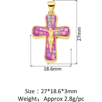 Přívěsek Přívěsek kříž se zirkony | šperk - PX2322-C