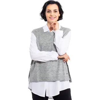 Dámská vesta Dámská svetrová vesta HRABAKA Šedá M